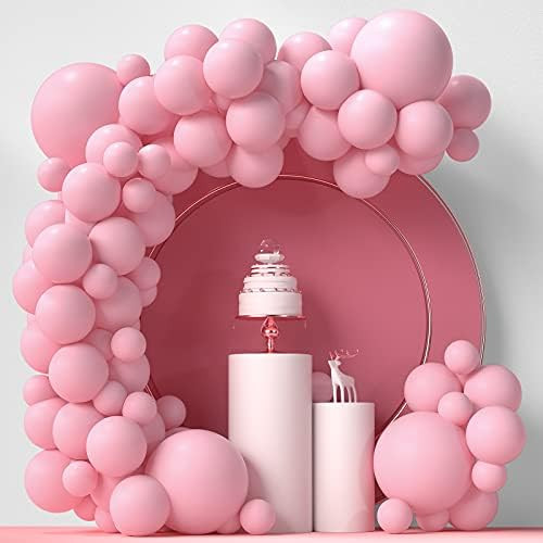 Pink Balloons 84 pcs Light Pink Balloons Garland Arch Kit 5 inch +12 inch +18 inch Pastel Pink Ba... | Amazon (US)