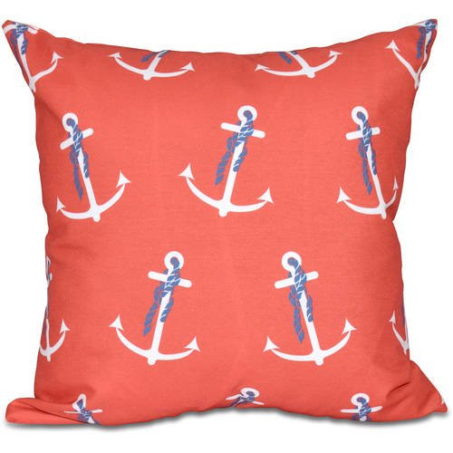Simply Daisy 16" x 16" Anchor Whimsy Geometric Print Outdoor Pillow | Walmart (US)