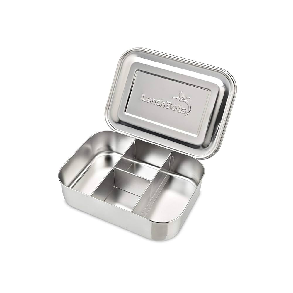 LunchBots Small Protein Packer Bento Box - Extra Small Divided Stainless Steel Snack Container - ... | Amazon (US)