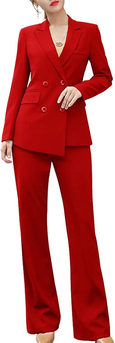 SUSIELADY Women's Blazer Suits Two Piece Solid Work Pant Suit for Women Business Office Lady Suit... | Amazon (US)