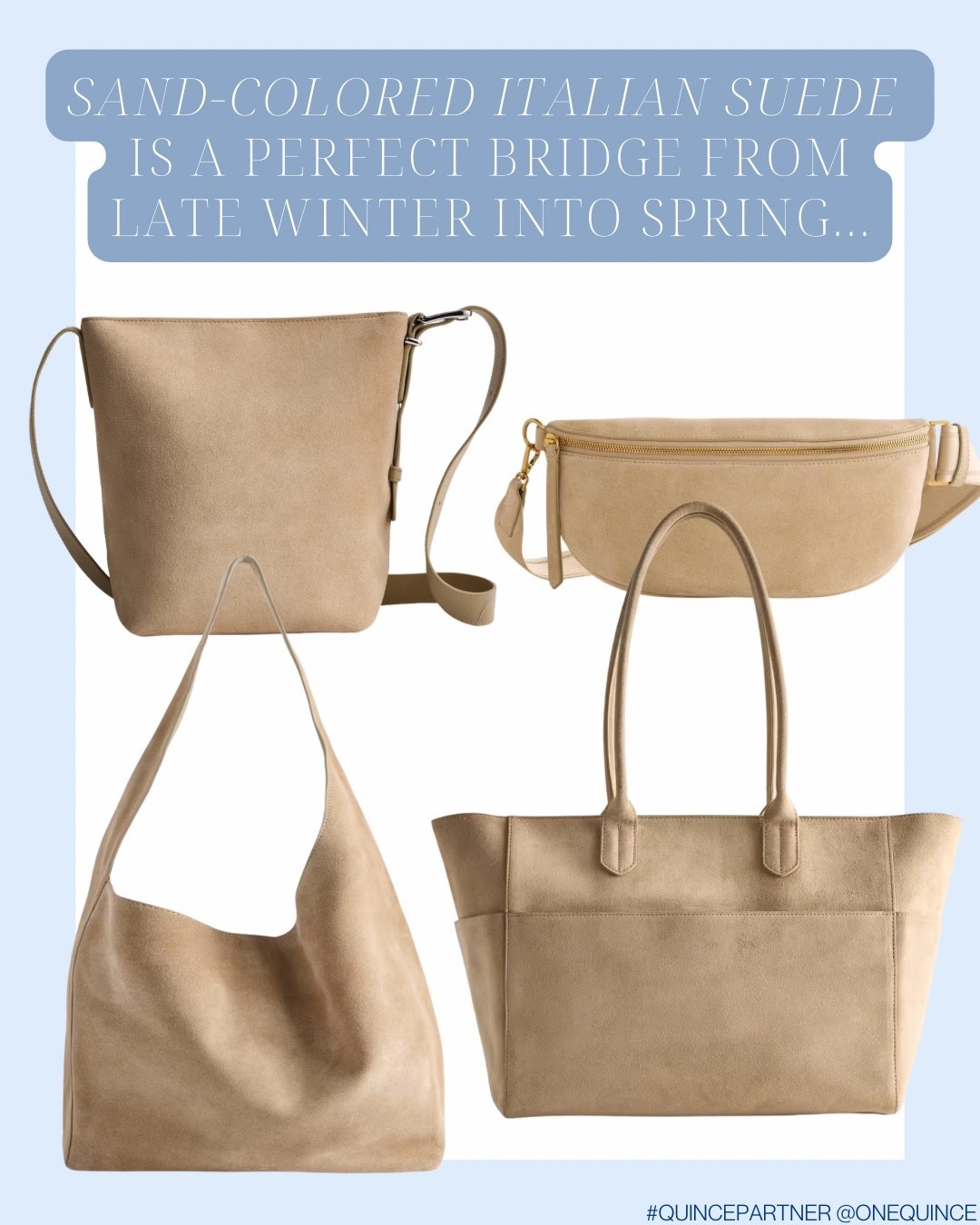 Soft sand suede that works now and straight into spring.
#quincepartner #onequince


#LTKSeasonal #LTKSaleAlert #LTKOver40