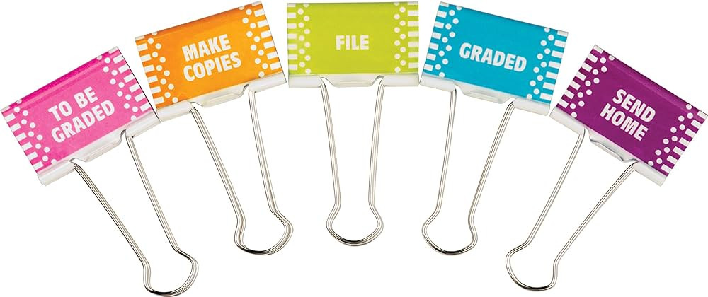 Teacher Created Resources Classroom Management Large Binder Clips (20690) | Amazon (US)