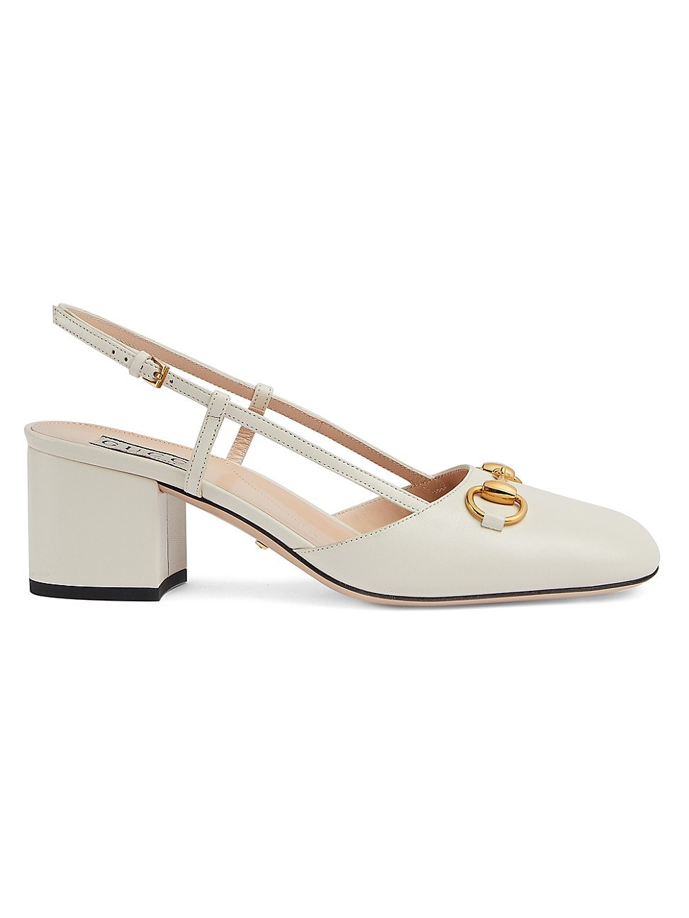 Women's Lady Horsebit Leather Slingback Pumps - Mystic White - Size 9.5 | Saks Fifth Avenue