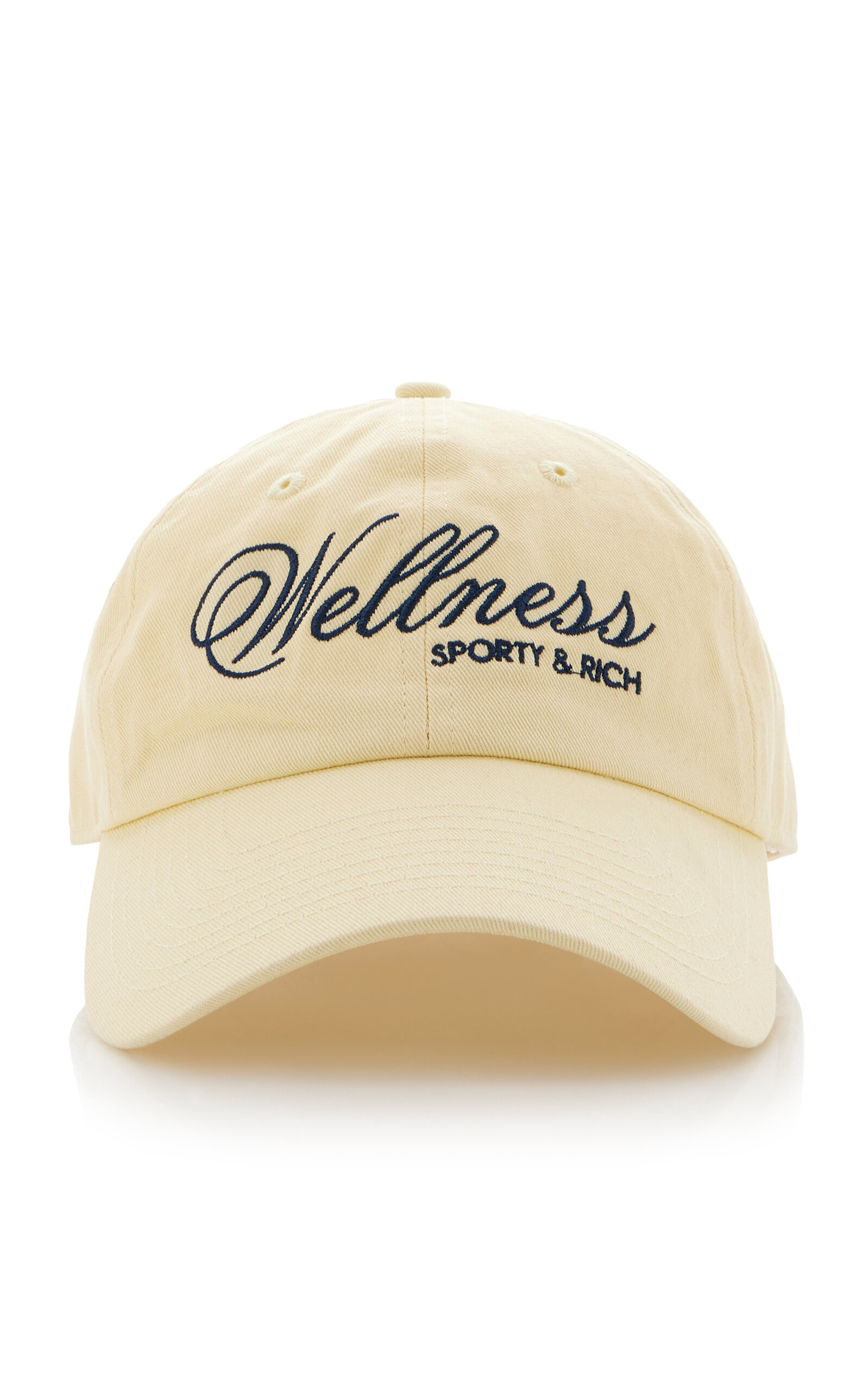 Sporty & Rich - Carlyle Embroidered Cotton Baseball Hat - Neutral - OS - Moda Operandi | Moda Operandi (Global)