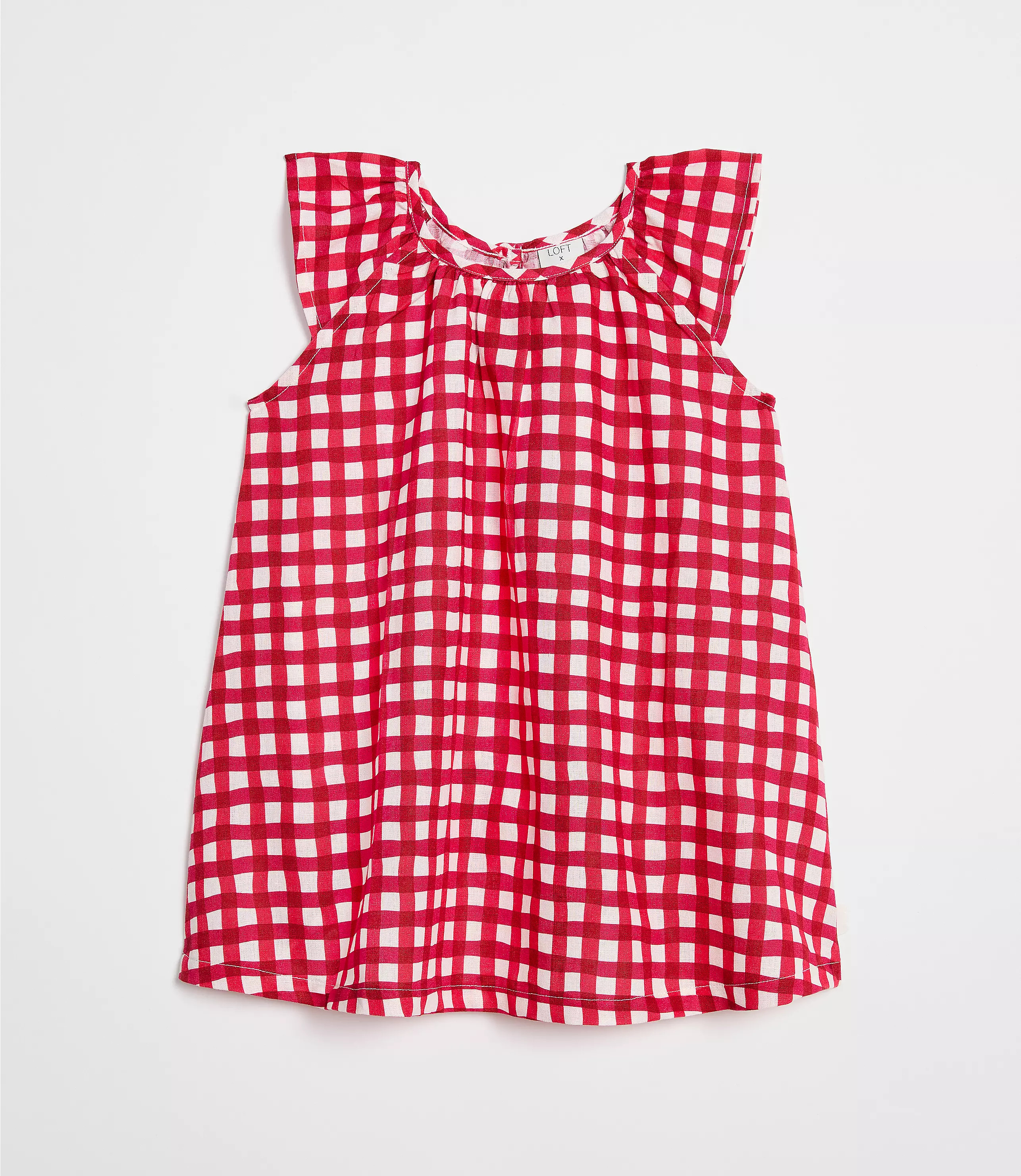 LOFT x Mon Coeur Linen Gingham Dress | LOFT