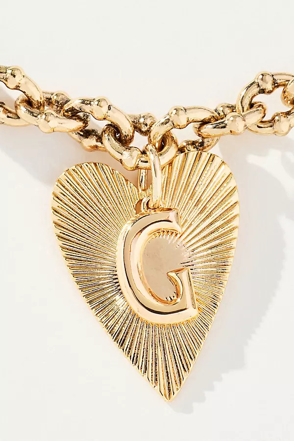 Monogram Heart Pendant Necklace | Anthropologie (US)
