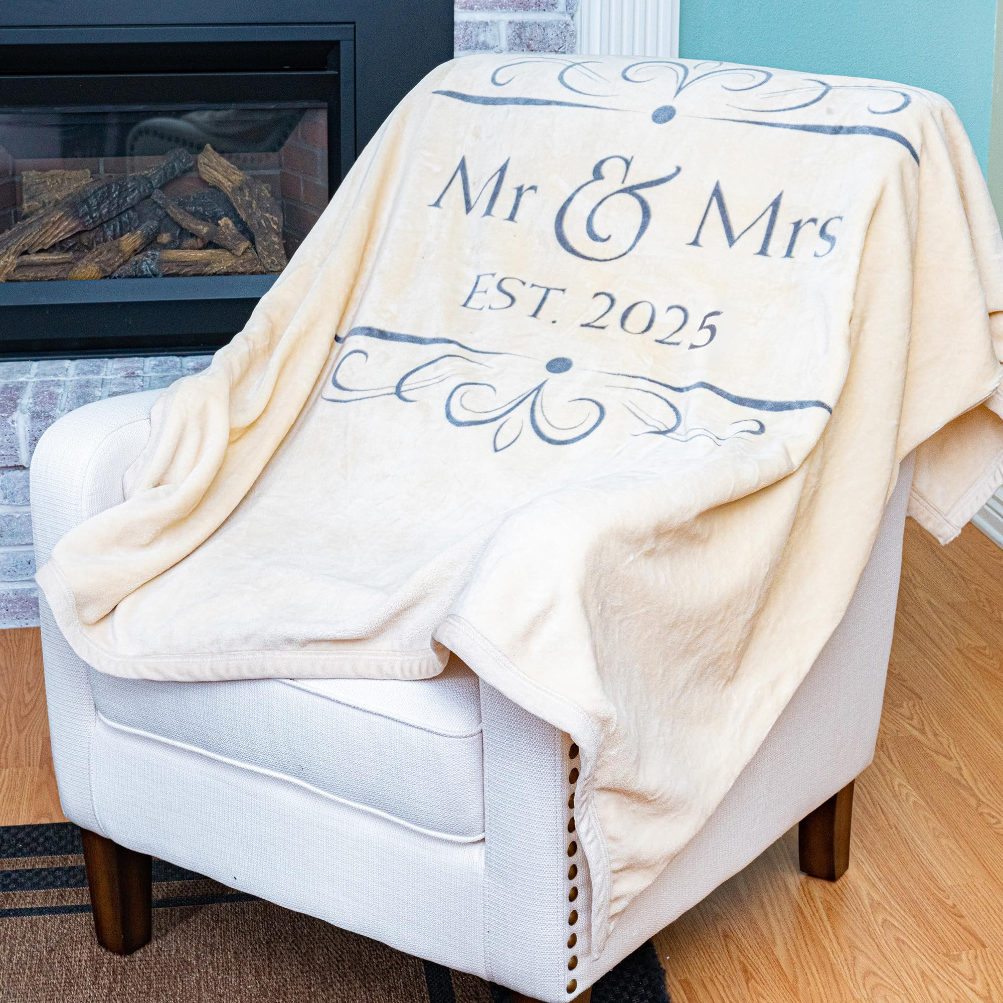 Soft Sentiments Outrageously Soft Reversible Velvet Ultra Plush Throw - 50 x 60 Inch - Mr & Mrs 2... | Amazon (US)