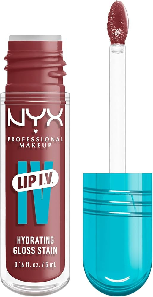 NYX PROFESSIONAL MAKEUP Lip IV Hydrating Glossy Lip Stain with 12HR Hydration - Hydra Honey (Brow... | Amazon (US)