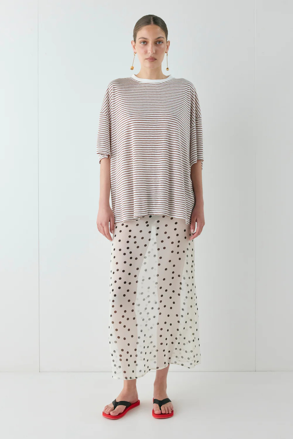 Willow Tee Brown Stripe | VRG Grl