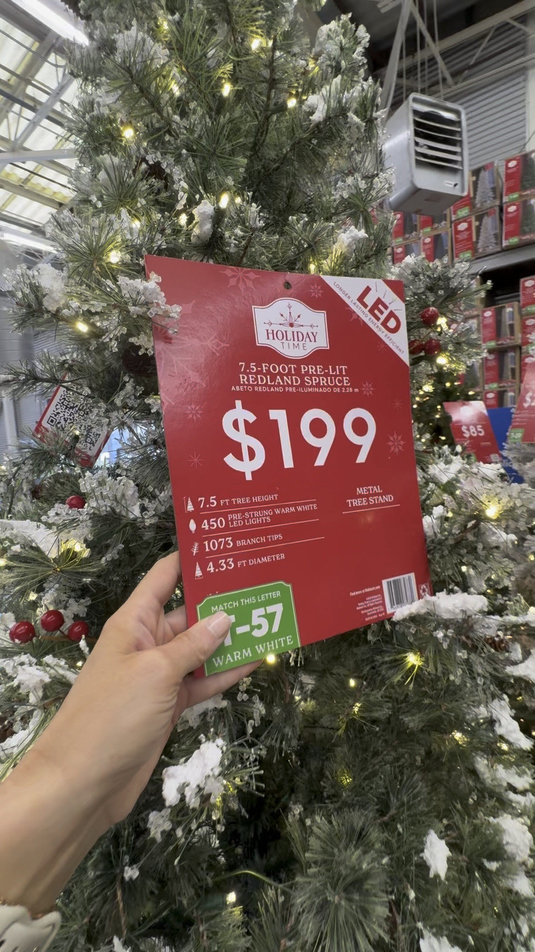 Holiday time 7.5 ft deals christmas tree