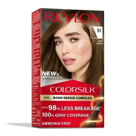 Revlon ColorSilk Permanent Hair Color Bond Repair Complex 51 Light Brown 1 pack | Walmart (US)