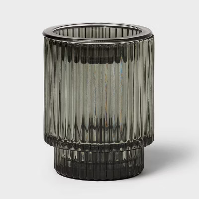 Smoked Ribbed Glass Warmer - Threshold™ | Target