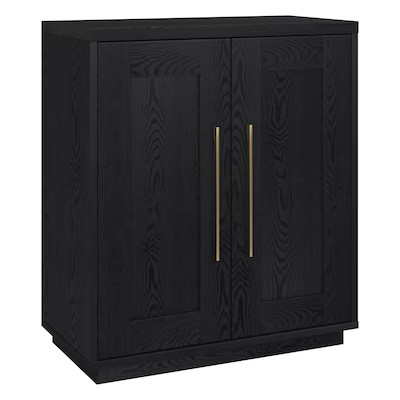 Hailey Home Tillman Black Grain 2-Shelf Office Cabinet | Lowe's