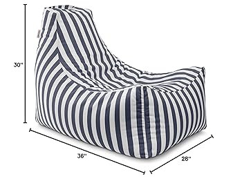 Jaxx Juniper Outdoor Bean Bag Patio Chair, Navy Stripes | Amazon (US)