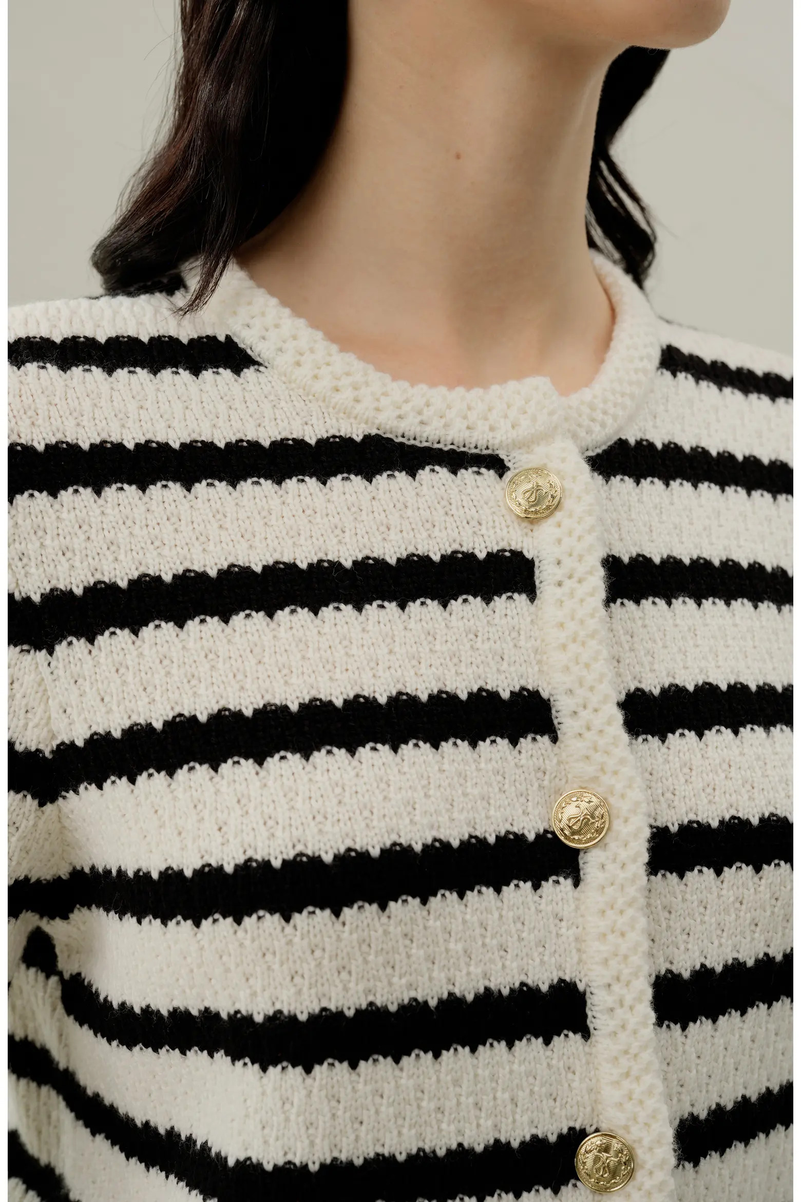 Women's Stripped Crochet Washable-Wool Cardigan (Women) | Nordstrom | Nordstrom