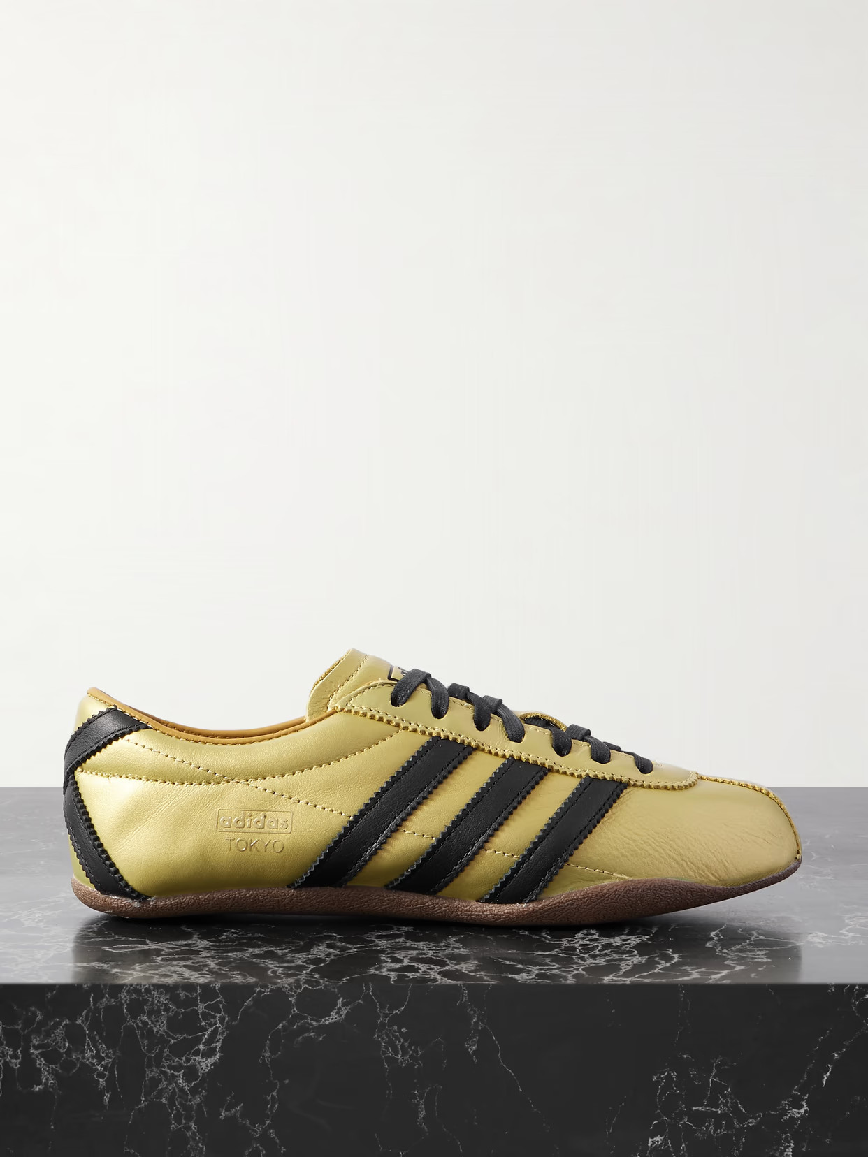 adidas Originals - Tokyo Two-tone Leather Sneakers - Gold | NET-A-PORTER (US)