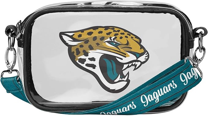 FOCO NFL Womens NFL Team Logo Stripe Clear Crossbody Bag | Amazon (US)