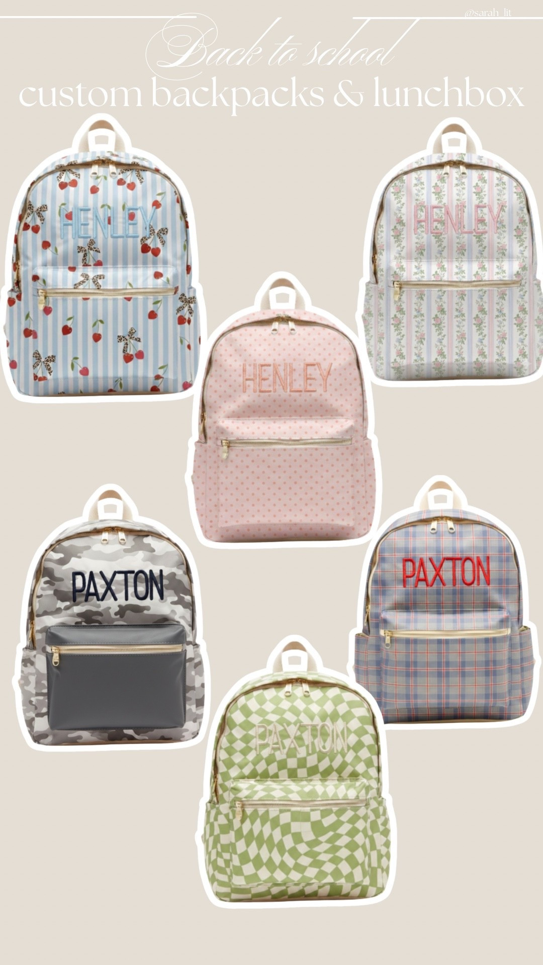 Cutest custom backpacks and lunchboxes everrr! Britt horton x Kenz Kustomz! These are truly so cute and the best quality! All my girls got one for this school year!use code BRITTHORTON to save $

#LTKmomlife #LTKU #LTKSeasonal