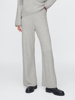 CashSoft Cable-Knit Sweater Pants | Gap (US)