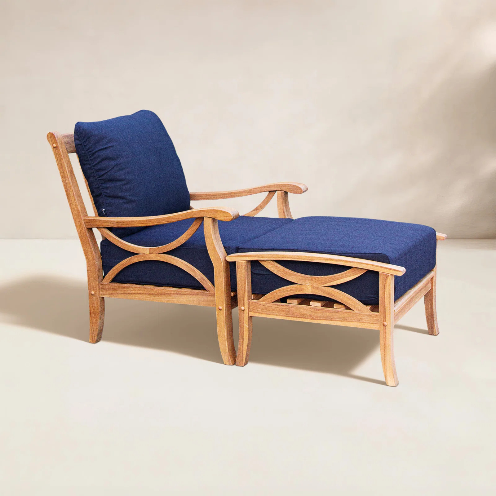Brunswick 2 - Piece Teak Outdoor Seating Group With Cushions | Birch Lane