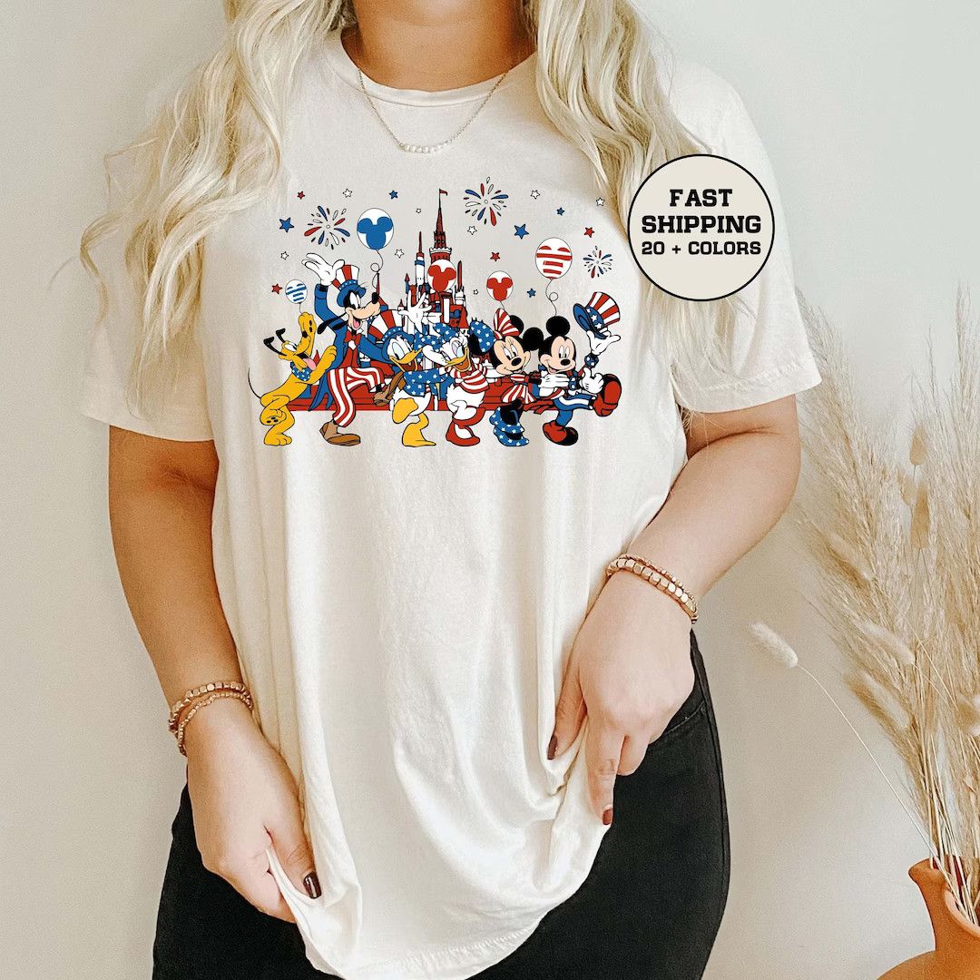 Mickey Mouse and Friends 4th of July Shirt, Disney Freedom, Disney Independence Shirt, 4th Of Jul... | Etsy (US)