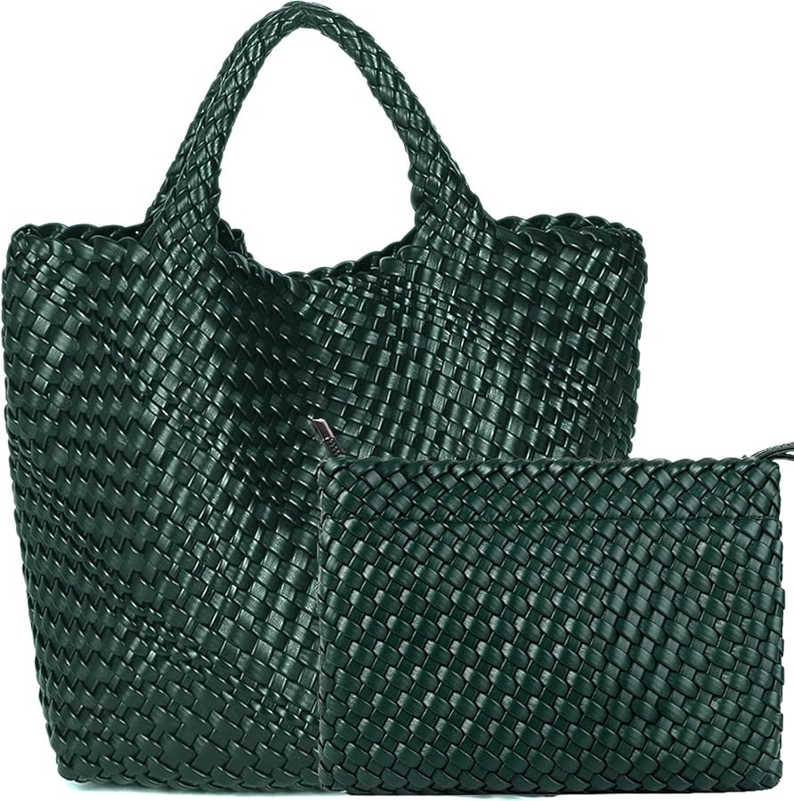 Fashion Woven Bag Shopper Bag Travel Handbags and Purses Women Tote Bag Large Capacity Shoulder B... | Amazon (US)