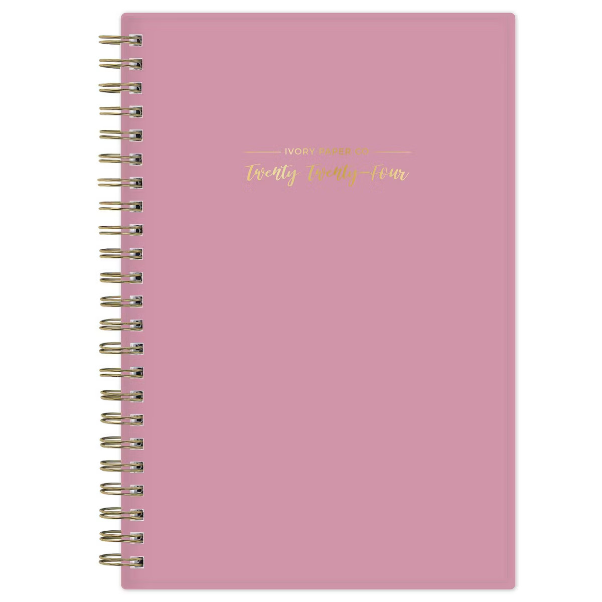 Ivory Paper Co 2024 Planner 8"x5" Weekly/Monthly Wirebound Imperial Rose | Target