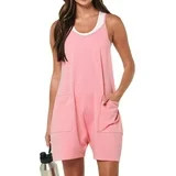 Fantaslook Jumpsuits for Women Casual Summer Rompers Sleeveless Loose Spaghetti Strap Shorts Over... | Walmart (US)