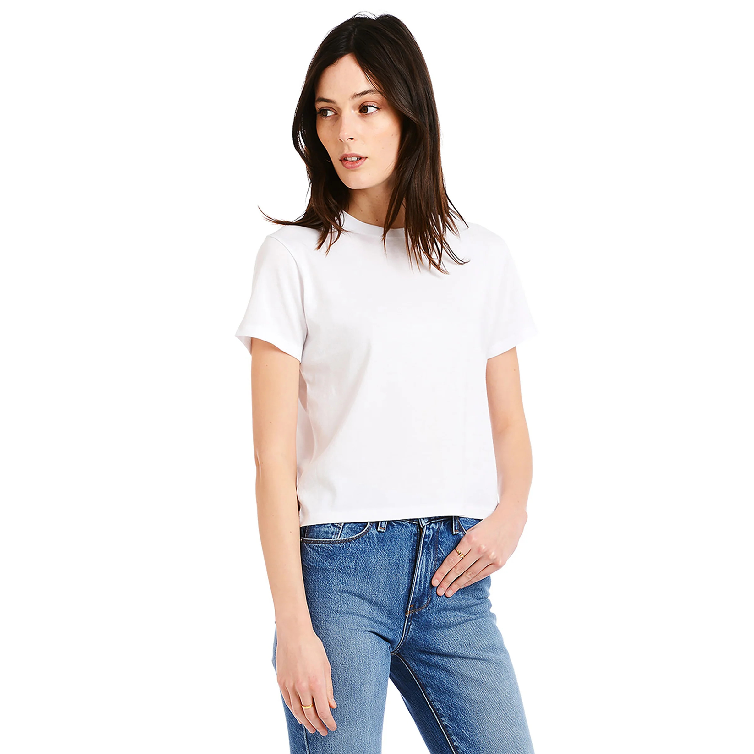Women's Boxy Semi-Crop Noble Tee - Mott & Bow | Mott & Bow
