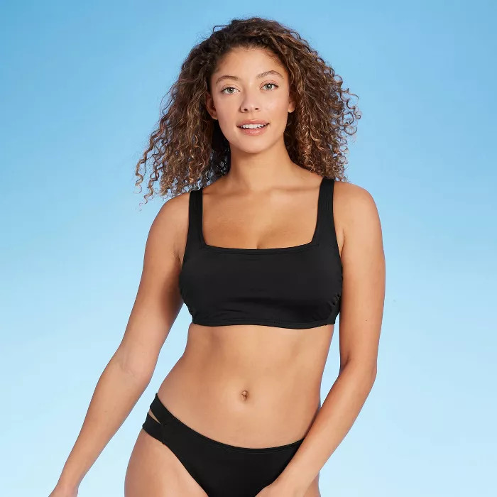 Women's Simple Square Neck Over the Shoulder Bikini Top - Kona Sol™ | Target