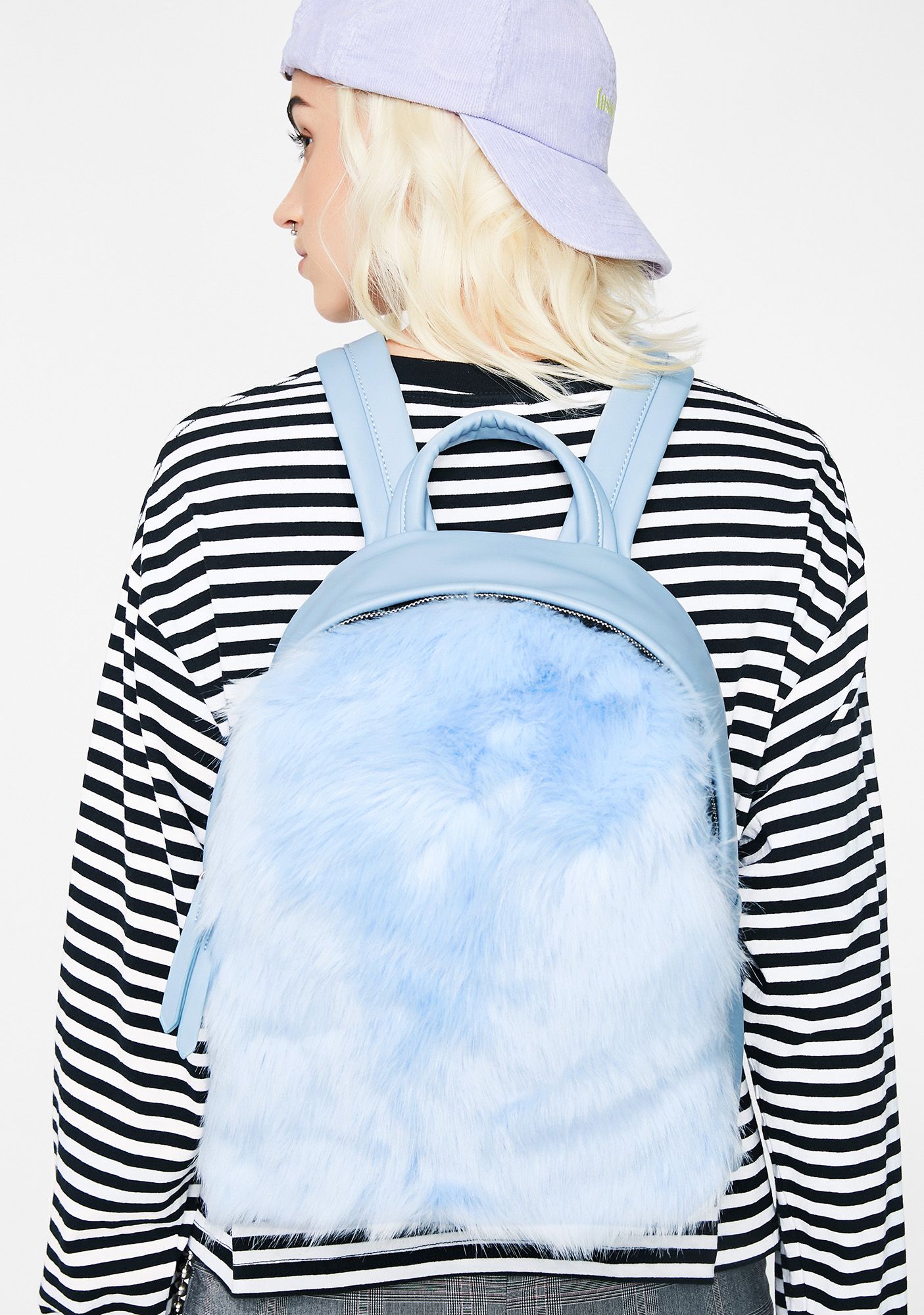 Skinnydip Frosty Faux Fur Backpack | Dolls Kill
