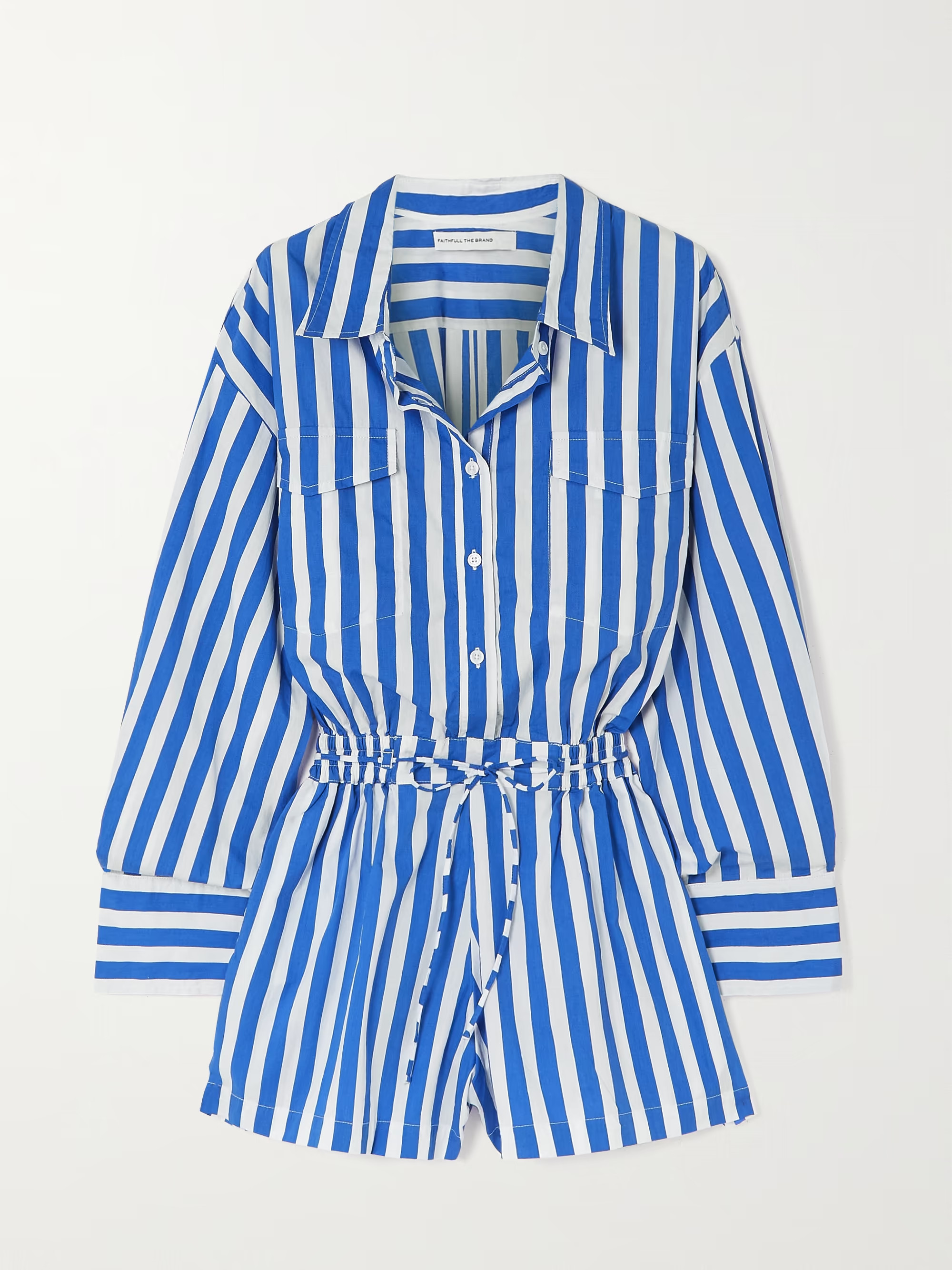 Isole striped organic cotton-poplin playsuit | NET-A-PORTER (US)