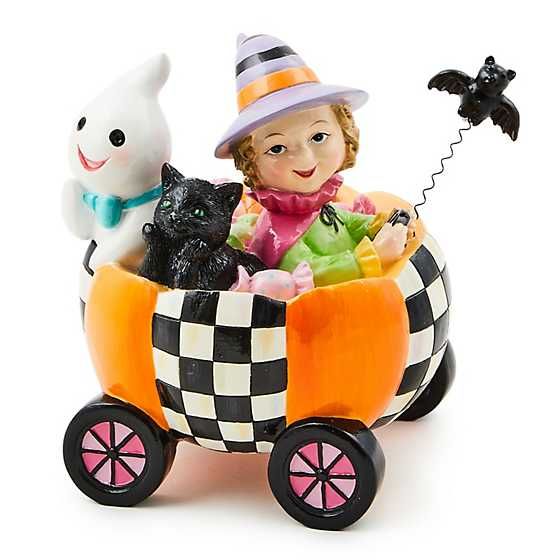 Trick or Treat Friends in Cart Figurine | MacKenzie-Childs