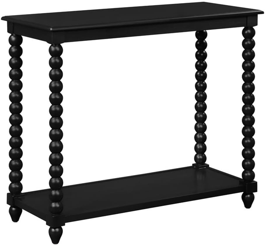 Scranton & Co Cottage Foyer Table, 36" W x 15.75" D x 30" H, Black Engineered Wood, Turned Spindle Legs, Open Shelf, Painted Finish, Rustic Entryway or Hallway Table for Indoor Home Use | Amazon (US)