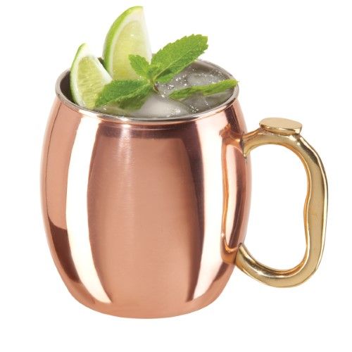 Oggi Copper Plated Stainless Steel 20 Oz. Moscow Mule Mug with Brass Handle | Walmart (US)