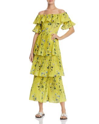 AQUA
           
   
               
                   Pleated Tiered Floral Maxi Dress - 100% E... | Bloomingdale's (US)