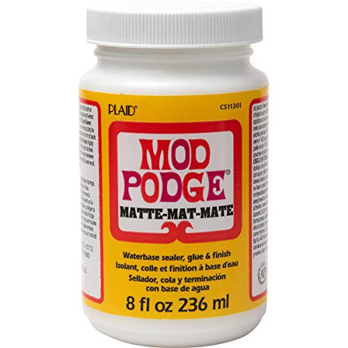 Mod Podge Matte Sealer, Glue & Finish: All-in-One Craft Solution- Quick Dry, Easy Clean, for Wood, Paper, Fabric & More. Non-Toxic - Craft with Confidence, Made in USA, 8 oz., Pack of 1 | Amazon (US)