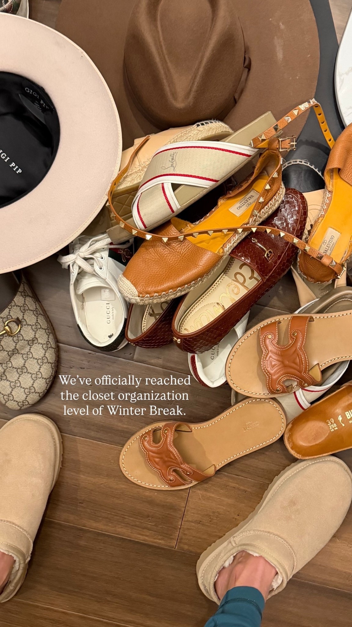 We’ve officially reached the closet organization level of Winter Break.