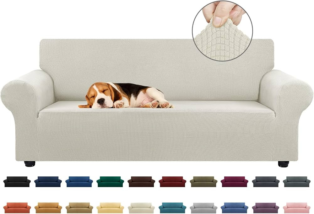 KEKUOU Stretch Sofa Cover Slipcover ，Couch Covers for 3 Cushion Couch Sofa (79"-94") Furniture ... | Amazon (US)
