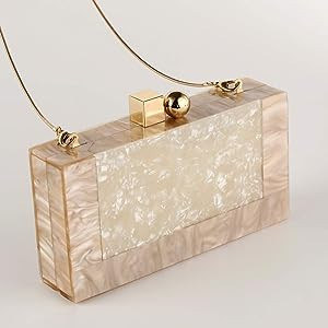 Menurra Women Acrylic Evening Clutch bag Glitter Marble Purse Handbag for Wedding Cocktail Party ... | Amazon (US)