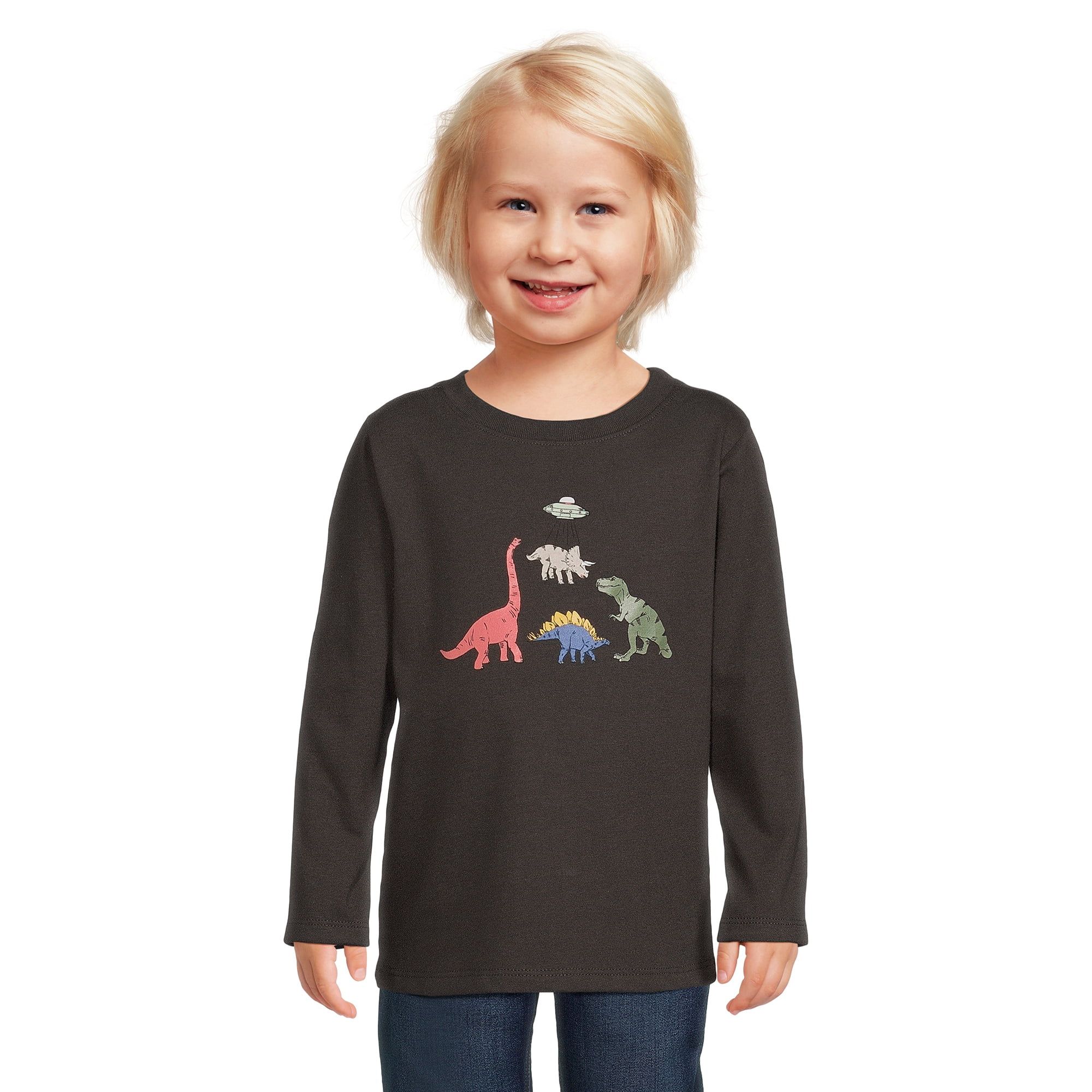 Garanimals Toddler Boy Long Sleeve Graphic T-Shirt, Sizes 12M-5T | Walmart (US)
