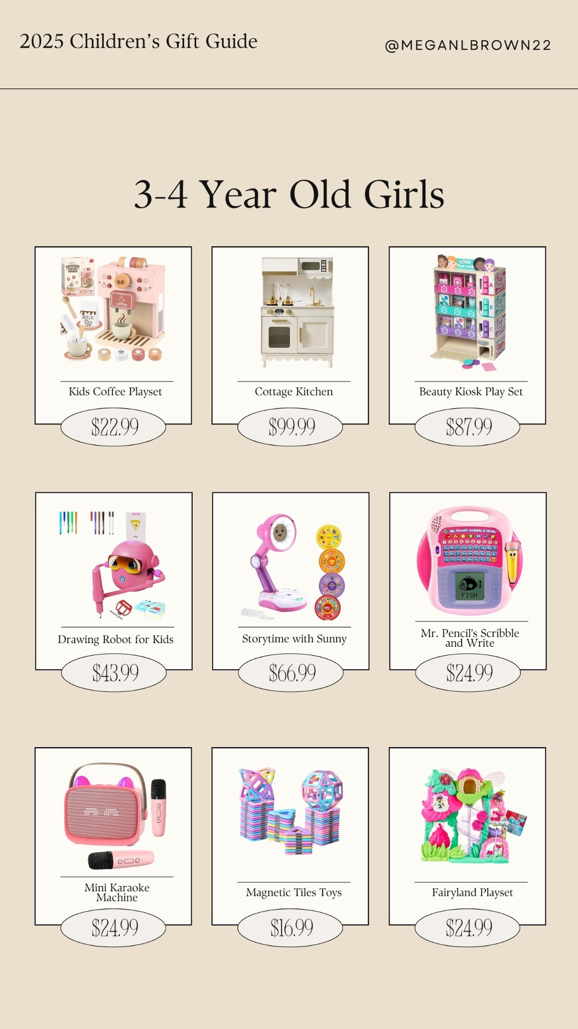 2025 gift guide for 3-4 year old girls, toys, activities and items specifically geared towards little girls for Christmas #giftguide #christmastoys #toysforchristmas 

#LTKKids #LTKFamily #LTKBump