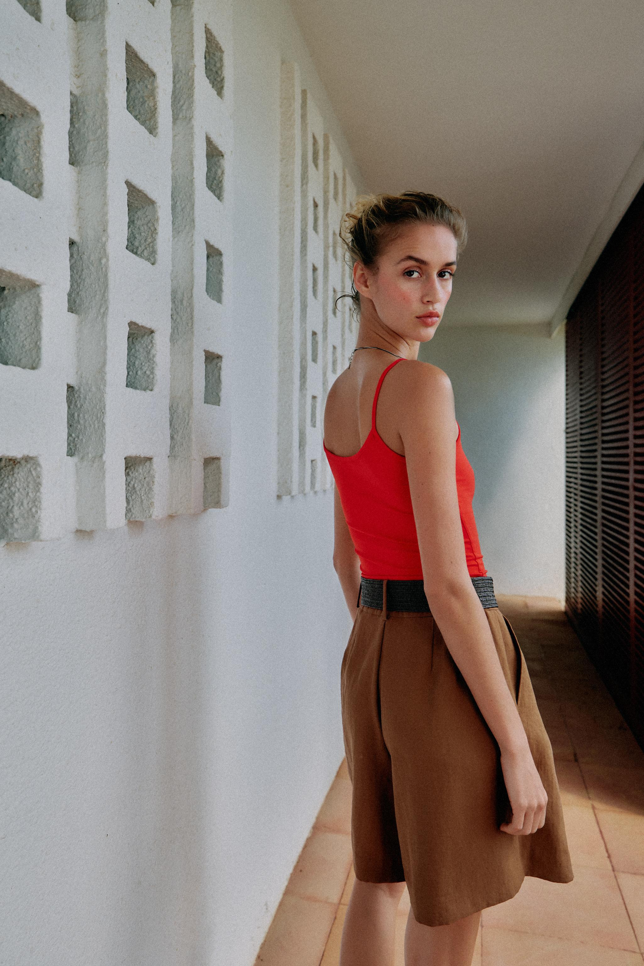 PLEATED BELTED SHORTS | Zara US