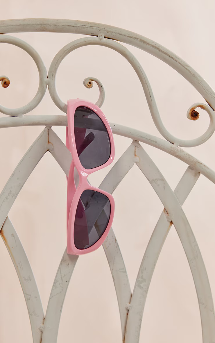 Baby Pink Sporty Visor Sunglasses | PrettyLittleThing US