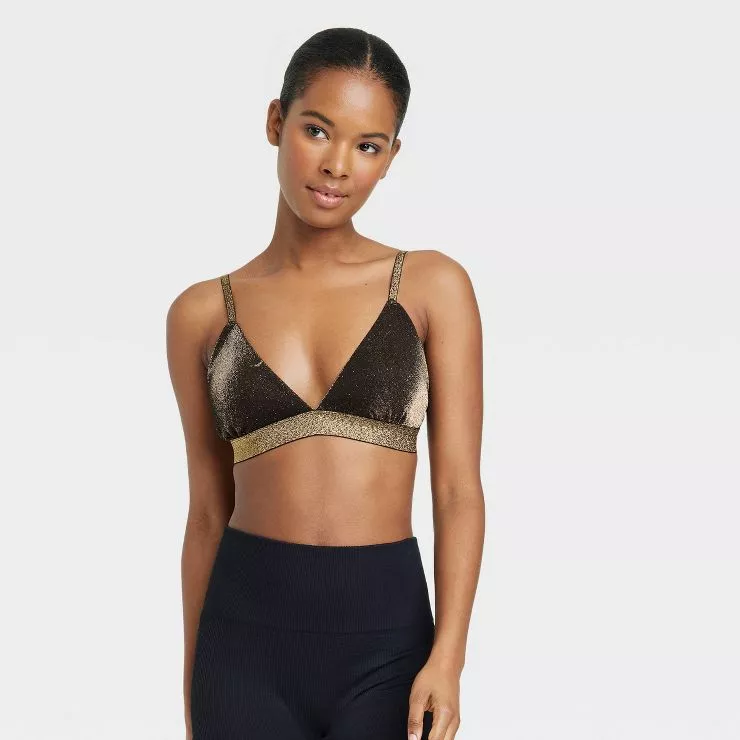 Women's Ribbed Triangle Bralette - Colsie™ : Target