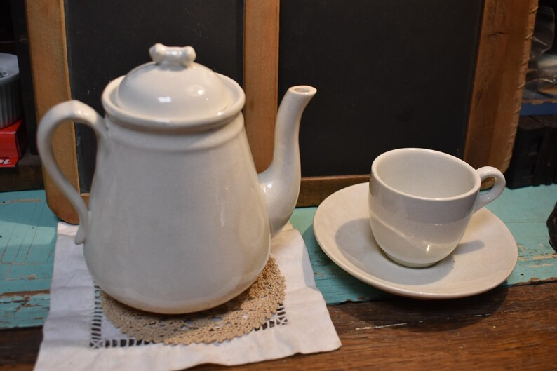 Antique Ironstone 1800's Childs Teapot and Teacup Set / Ironstone Teapot and Cup W Saucer / Colle... | Etsy (US)