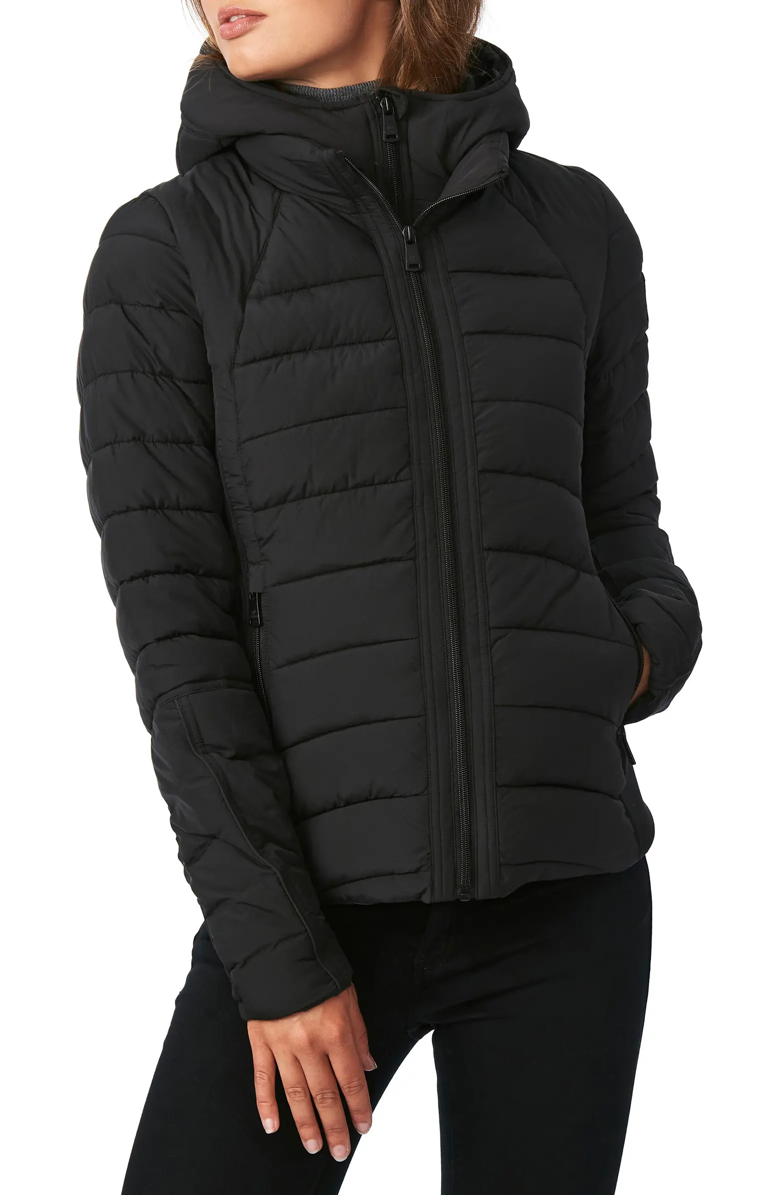 Bernardo Hooded Quilted Water Repellent Jacket | Nordstrom | Nordstrom