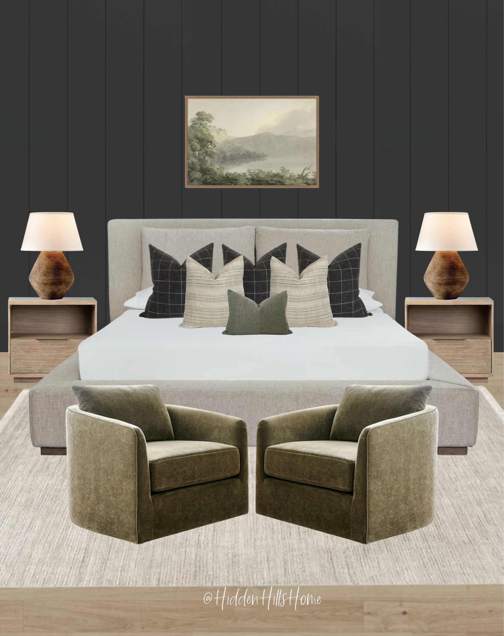 Bedroom decor, master bedroom mood board, primary bedroom design, home decor #bedroom

Wall color is SW Green Black

#LTKsalealert #LTKhome #LTKstyletip