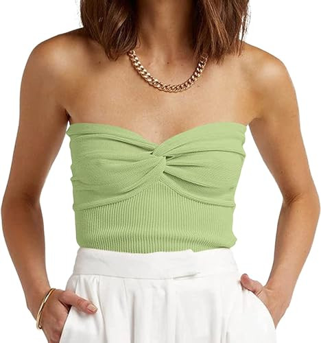EFAN Womens Tube Tops Summer Outfits Cute Crop Tops 2026 Beach Vacation Spring Fashion Y2K Strapl... | Amazon (US)