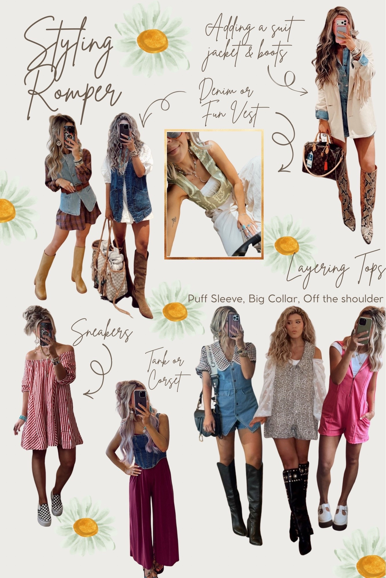 A few of my favorite ways to style a romper! 🌼

#LTKgrwm #LTKSeasonal #LTKootd